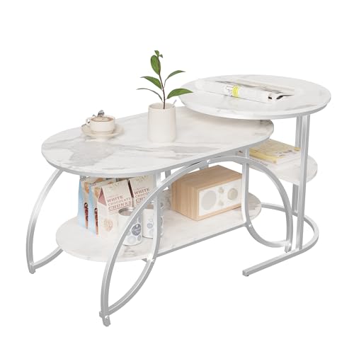 LIVLUX 2er Set Couchtisch (Silber) von LIVLUX