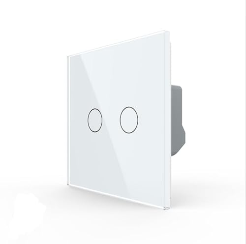 LIVOLO Smart Touch Wandlichtschalter, 2-Gang, App-Steuerung mit Alexa und Google Assistant, kein neutraler Draht erforderlich (Weiß) von LIVOLO