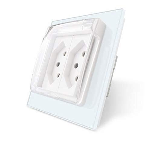 LIVOLO Steckdose CH mit Schutzabdeckung 1 Fach Weiß Schweiz C7-1WF/SR/C2CH-11-A von LIVOLO