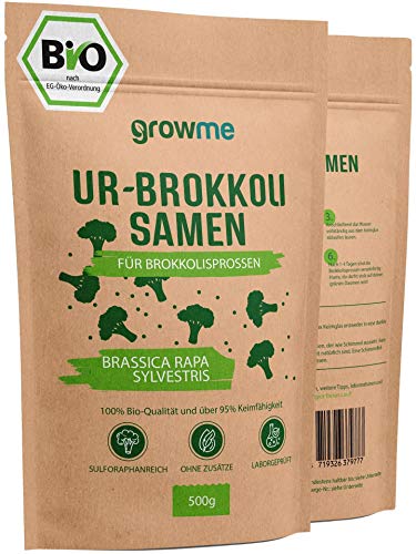 BIO Brokkoli-Sprossen Samen [500g] - Brokkoli-Samen mit über 95% Keimfähigkeit und einmalig hohem Sulforaphan-Gehalt - Microgreens zum Keimen - 100% laborgeprüfte BIO-Qualität von LIVONA