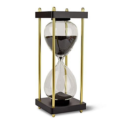 LIVONDO Sanduhr 30 Minuten I Deko Wohnzimmer | Deko Gold | Deko schwarz Gold Wohnzimmer | Sanduhren Vintage | Sanduhr groß | Hour Glass von LIVONDO