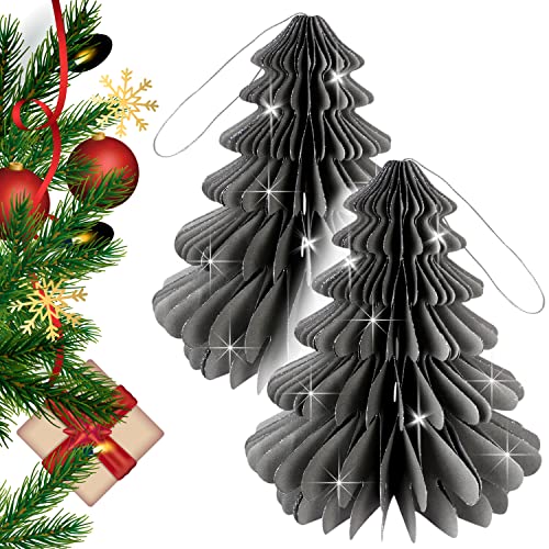 weihnachtliche Schmuck Dekoration (Baum klein 2er Set, Grau) von LIVONDO