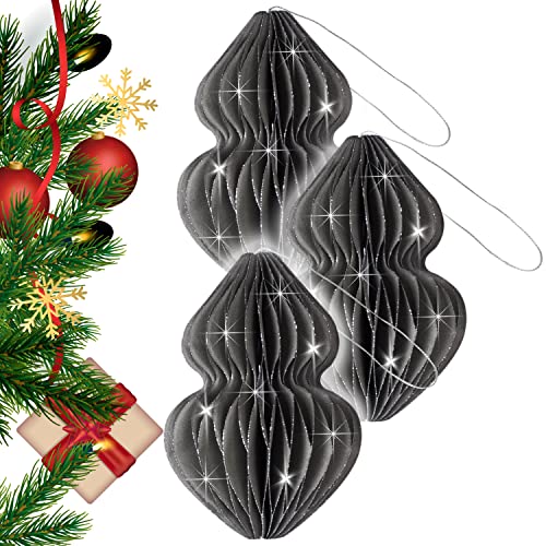 weihnachtliche Schmuck Dekoration (Ornament Kugel 3er Set, Grau) von LIVONDO