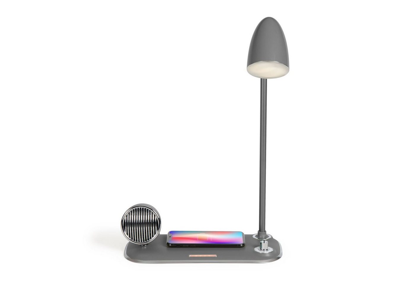 LIVOO Tischleuchte LIVOO Nachttischlampe Induktionsladestation Smartphone Bluetooth USB von LIVOO