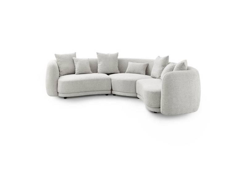 LIVORA Big-Sofa MARIO, 252x174x80 hellgrau meliert MARIO LIVORA Big-Sofa MARIO, 252x174x80 hellgrau meliert MARIO von LIVORA