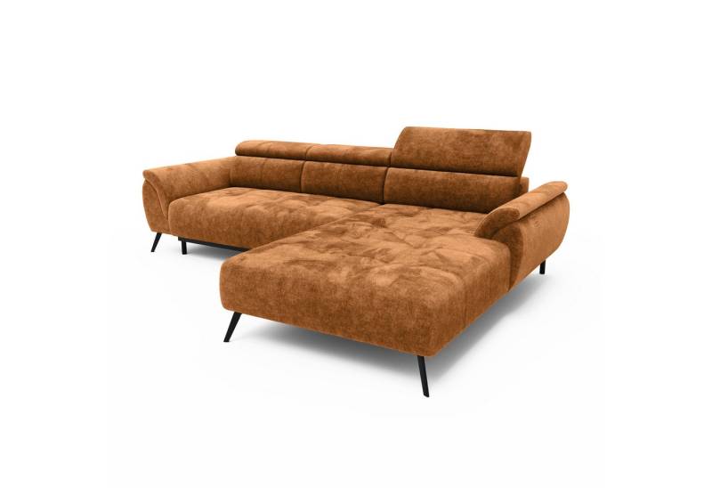 LIVORA Ecksofa VALENTINA, Ecksofa Ottomane rechts Chenille 286x184x79 rostfarben VALENTINA LIVORA Ecksofa VALENTINA, Ecksofa Ottomane rechts Chenille 286x184x79 rostfarben VALENTINA von LIVORA