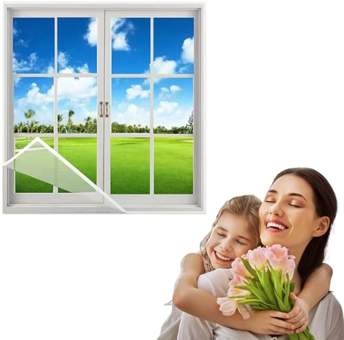60 x 115 cm Fenstergitter Insektenschutz für Fenster Moskitonetz Fenster Fliegengitter Mesh Rolle Fiberglas Insektengitter für Türen von LIVZFRLZ