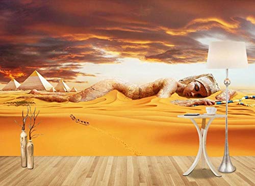 Fototapete 3D Tapete Kinderzimmer Deko Kamelpyramide In Der Ägyptischen Wüste Tapeten Vliestapete Wandbilder Wohnzimmer Schlafzimmer Wanddeko 200cmx140cm von LIWALLPAPER