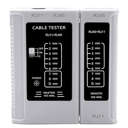 LIWEARE RJ45 Kabeltester Netzwerk Kabeltester Ethernet Draht Test Tool für LAN Telefon RJ45 RJ11 RJ12 Cat5 Cat5e Cat6 Cat6a Cat7 UTP/Shield Kabel von LIWEARE