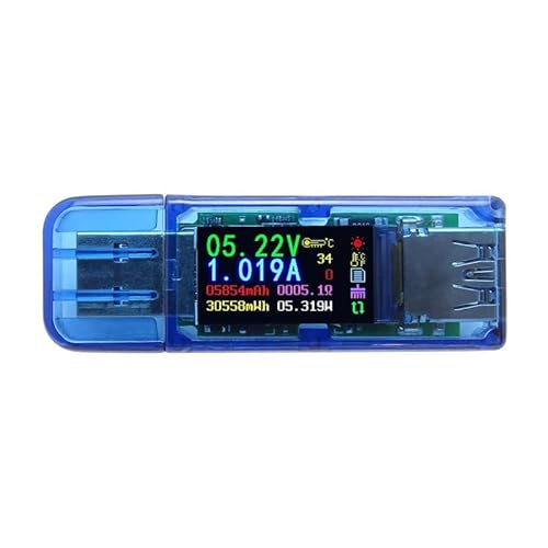 USB 3.0 Tester, USB Power Meter, 3.7-30V 0-4A Spannungsprüfer Multimeter, USB Stromzähler Tester, IPS Farbanzeige Voltmeter Amperemeter, USB Ladegerät Tester AT34 von LIWEARE