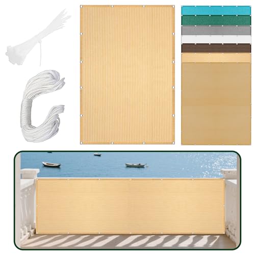 Sonnensegel Atmungsaktiv 540 x 620 cm Rechteckig Atmungsaktiv Sonnenschutz Windschutz Segel Baldachin Segeltuch Stoff Vielen Größen mit Spannseilen für Garten Camping, Creme Farben Sonnensegel Atmungsaktiv 540 x 620 cm Rechteckig Atmungsaktiv Sonnenschutz Windschutz Segel Baldachin Segeltuch Stoff Vielen Größen mit Spannseilen für Garten Camping, Creme Farben von LIWEIREN