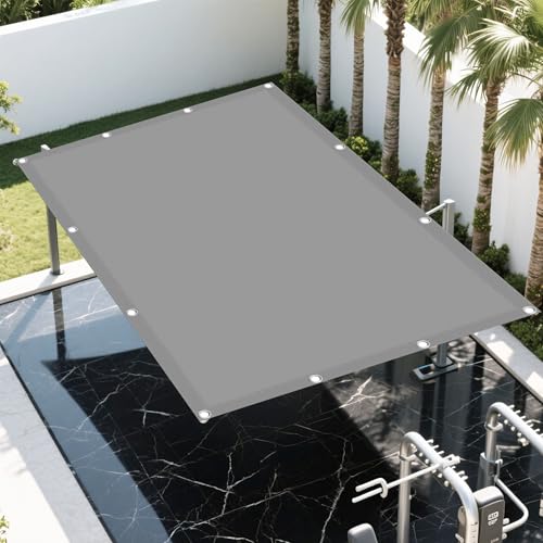 Sonnensegel Rechteckig 10 x 10 m Rechteckig Wasserdicht Sonnenschutz Windschutz Blickdicht Schattennetz Vielen Größen mit Spannseilen für Außenbereich Garten, Hellgrau Sonnensegel Rechteckig 10 x 10 m Rechteckig Wasserdicht Sonnenschutz Windschutz Blickdicht Schattennetz Vielen Größen mit Spannseilen für Außenbereich Garten, Hellgrau von LIWEIREN