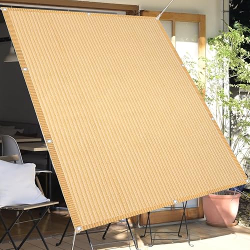 Sonnensegel Sonnenschutz 370 x 720 cm Rechteckig Atmungsaktiv 98% UV Schutz Sonnenschutz Schattensegel inkl Befestigungsseile für Garten Terrasse Outdoor Camping, Creme Farben Sonnensegel Sonnenschutz 370 x 720 cm Rechteckig Atmungsaktiv 98% UV Schutz Sonnenschutz Schattensegel inkl Befestigungsseile für Garten Terrasse Outdoor Camping, Creme Farben von LIWEIREN