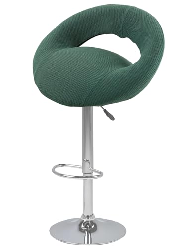 LIWLLIUA Barhocker Stuhlhussen Modern, Elastische Hussen für Drehbare Barstühle mit Halbkreisförmiger Rückenlehne & Aussparung, Waschbare Sitzbezüge für Thekenstuhl, Schminktisch,Matcha Green a,2pcs von LIWLLIUA