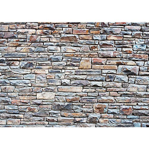 Fototapete Stein - ALLE STEINMOTIVE auf einen Blick ! Vlies PREMIUM PLUS - 350x245 cm - ANTHRAZIT STONE WALL - Steinwand Steine Wand - no. 164 von LIWWING