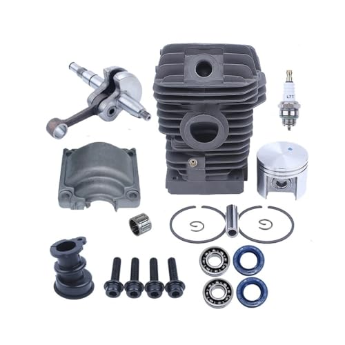 Geeignet for MS250 MS230 025 023 Kettensäge 42,5 mm Zylinderkolben Kurbelwelle Auspuffschalldämpfer-Kit 11230201209 11230300408(5) von LIWaaGe