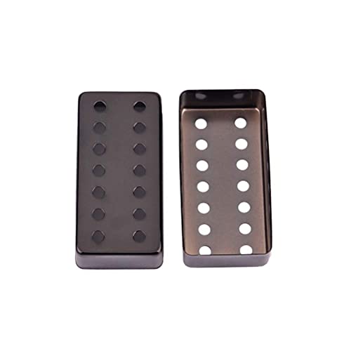 LIXBD Gitarren-Tonabnehmer Cover Humbucker-Gitarrenhals Pickup Abdeckungen 7 Saiten 14 Löcher für E-Gitarre Zubehör (schwarz) von LIXBD