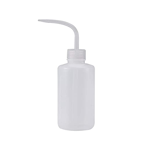 LIXBD Sicherheits-Waschflasche, Kunststoff, zum Drücken, Tätowierflasche, schmaler Mund für Tattoo-Zubehör, 250 ml, 3 Stück (Größe: 1 Stück) von LIXBD
