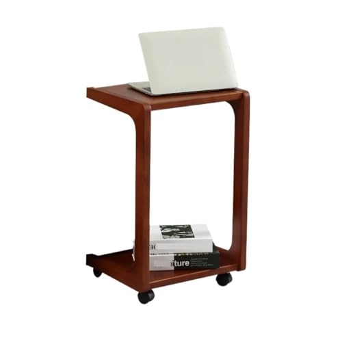 LIXIONGQUANLAL Side Table, C-förmiger Beistelltisch aus Massivholz, mobiler Couchtisch mit Rädern,Nightstand LIXIONGQUANLAL Side Table, C-förmiger Beistelltisch aus Massivholz, mobiler Couchtisch mit Rädern,Nightstand von LIXIONGQUANLAL