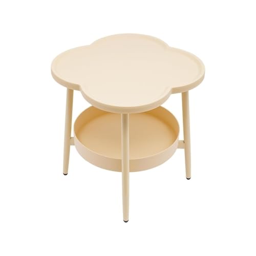 LIXIONGQUANLAL Side Table, Kleiner 2-stufiger Clover Couchtisch & Nachttisch for Schlafzimmer und Wohnzimmer,Nightstand von LIXIONGQUANLAL