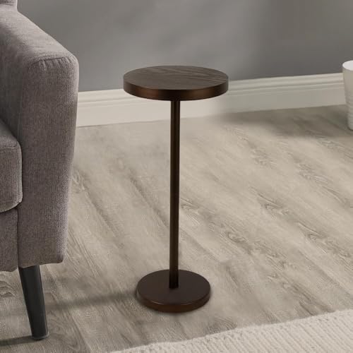 LIXIONGQUANLAL Side Table, Matt dunkelbrauner runder Beistelltisch, Kleiner Getränketisch for das Wohnzimmer,Nightstand LIXIONGQUANLAL Side Table, Matt dunkelbrauner runder Beistelltisch, Kleiner Getränketisch for das Wohnzimmer,Nightstand von LIXIONGQUANLAL
