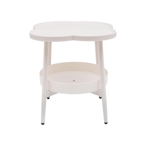 LIXIONGQUANLAL Side Table, Moderner 2-stufiger Couchtisch mit Kleeblatt-Design for Wohnzimmer und Schlafzimmer,Nightstand LIXIONGQUANLAL Side Table, Moderner 2-stufiger Couchtisch mit Kleeblatt-Design for Wohnzimmer und Schlafzimmer,Nightstand von LIXIONGQUANLAL