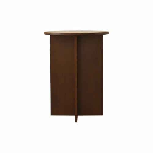 LIXIONGQUANLAL Side Table, Runder Beistelltisch im Vintage-Stil, kompakter Couchtisch for das Wohnzimmer,Nightstand(L) von LIXIONGQUANLAL