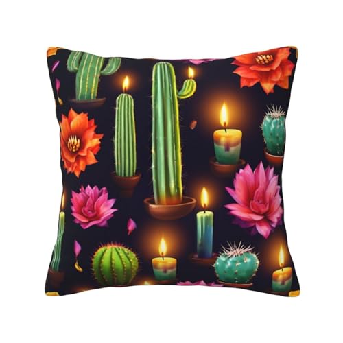 Kissenbezüge mit Lotus- und Kerzen-Druck, quadratisch, hautfreundlich, atmungsaktiv, vielseitig einsetzbar Kissenbezüge mit Lotus- und Kerzen-Druck, quadratisch, hautfreundlich, atmungsaktiv, vielseitig einsetzbar von LIXLZH