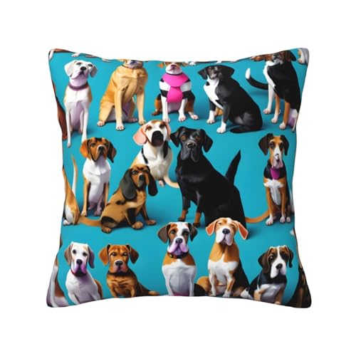 Kissenbezüge mit vielen Beagle-Mustern, quadratisch, hautfreundlich, atmungsaktiv, vielseitig einsetzbar Kissenbezüge mit vielen Beagle-Mustern, quadratisch, hautfreundlich, atmungsaktiv, vielseitig einsetzbar von LIXLZH