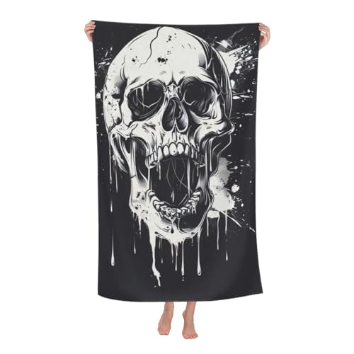 LIXLZH Strandtuch mit Horror-Geister-Schädel bedruckt, Mikrofaser, Strandtücher, weich, für Bad, Camping, Schwimmen, Pool, Fitnessstudio, Yoga, Handtücher für Erwachsene LIXLZH Strandtuch mit Horror-Geister-Schädel bedruckt, Mikrofaser, Strandtücher, weich, für Bad, Camping, Schwimmen, Pool, Fitnessstudio, Yoga, Handtücher für Erwachsene von LIXLZH