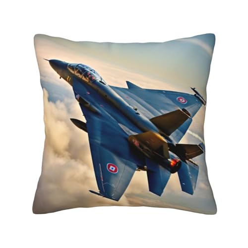 Quadratische Kissenbezüge mit Flugzeug-Jets-Druck, hautfreundlich, atmungsaktiv, vielseitig einsetzbar Quadratische Kissenbezüge mit Flugzeug-Jets-Druck, hautfreundlich, atmungsaktiv, vielseitig einsetzbar von LIXLZH