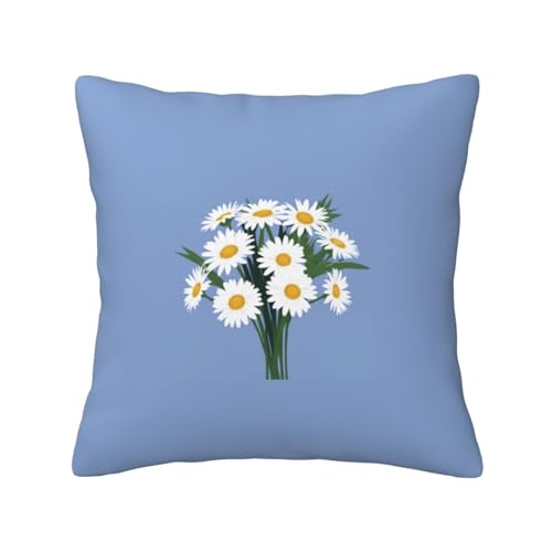 Quadratische Kissenbezüge mit Gänseblümchen-Druck, hautfreundlich, atmungsaktiv, vielseitig einsetzbar Quadratische Kissenbezüge mit Gänseblümchen-Druck, hautfreundlich, atmungsaktiv, vielseitig einsetzbar von LIXLZH