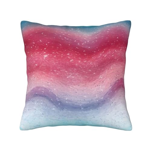 Quadratische Kissenbezüge mit Pastell-Druck, hautfreundlich, atmungsaktiv, vielseitig einsetzbar Quadratische Kissenbezüge mit Pastell-Druck, hautfreundlich, atmungsaktiv, vielseitig einsetzbar von LIXLZH