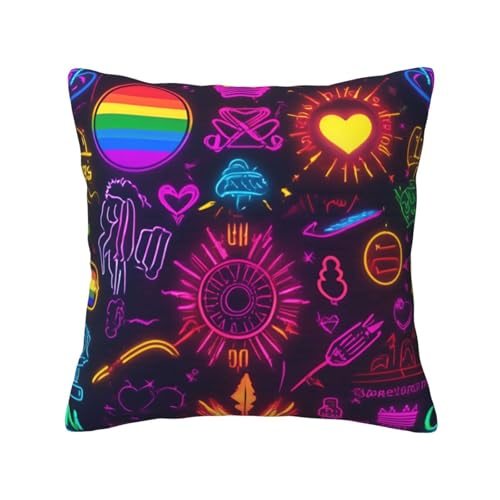 Quadratische Kissenbezüge mit Totenkopf- und Regenbogen-Druck, hautfreundlich, atmungsaktiv, vielseitig einsetzbar Quadratische Kissenbezüge mit Totenkopf- und Regenbogen-Druck, hautfreundlich, atmungsaktiv, vielseitig einsetzbar von LIXLZH