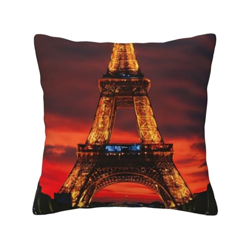 Quadratische Kissenbezüge mit Turm-Paris-Druck, hautfreundlich, atmungsaktiv, vielseitig einsetzbar Quadratische Kissenbezüge mit Turm-Paris-Druck, hautfreundlich, atmungsaktiv, vielseitig einsetzbar von LIXLZH