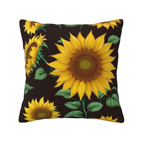 Schöne Sonnenblume. Bedruckte Kissenbezüge, quadratisch, hautfreundlich, atmungsaktiv, vielseitig einsetzbar Schöne Sonnenblume. Bedruckte Kissenbezüge, quadratisch, hautfreundlich, atmungsaktiv, vielseitig einsetzbar von LIXLZH