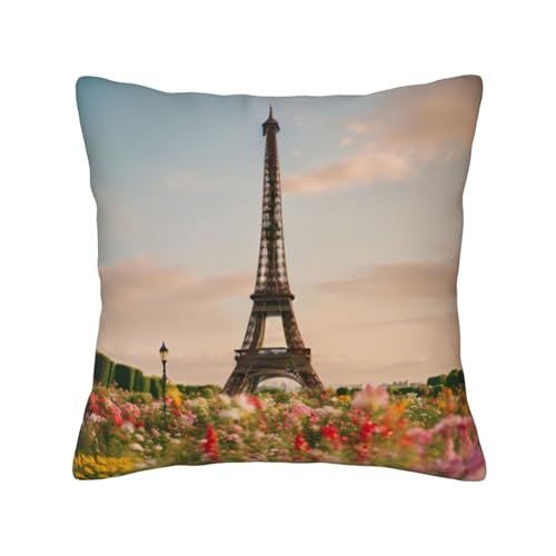 Schöner Kissenbezug mit Eiffelturm-Motiv, Paris, quadratisch, hautfreundlich, atmungsaktiv, vielseitig einsetzbar Schöner Kissenbezug mit Eiffelturm-Motiv, Paris, quadratisch, hautfreundlich, atmungsaktiv, vielseitig einsetzbar von LIXLZH