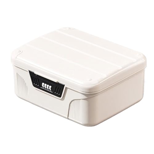 LIXSAZSE Aufbewahrungsbox für Medikamente, sichere doppelschichtige Codebox für Medikamente, Dokumente, abschließbare Box, Medikamentenbox mit Schloss, B von LIXSAZSE