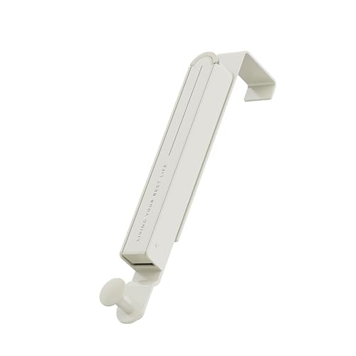 LIXSAZSE Ausziehbare Türhaken zum ordentlichen Aufhängen von Kleidung. Türhaken aus Aluminiumlegierung, faltbar mit 6 Kleiderbügeln, Hakenform weiß von LIXSAZSE