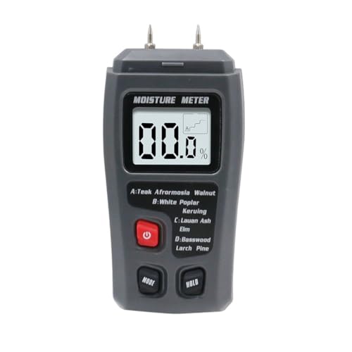 LIXSAZSE Digitalanzeige Holzfeuchtemesser Handheld Log Hygrometer Holzfeuchtedetektor Genauer elektrischer Feuchtigkeitstester von LIXSAZSE