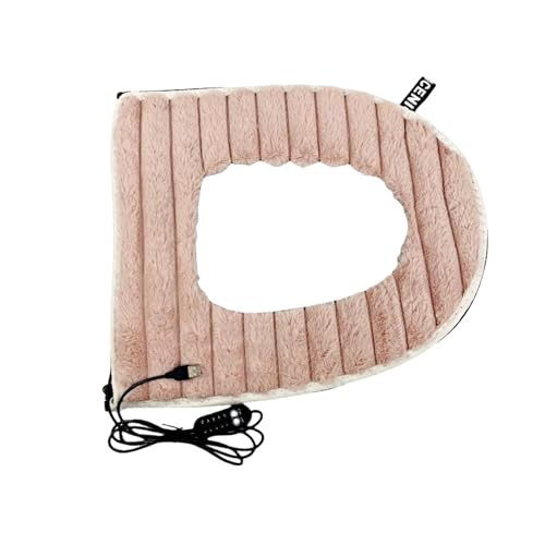 LIXSAZSE Einfach zu installierender Universal Toilettensitz, Schnellverschluss, Absenkautomatik, Schnellverschluss Sitz, beheizter Toilettensitzbezug, Toilettendeckel, Rosa von LIXSAZSE