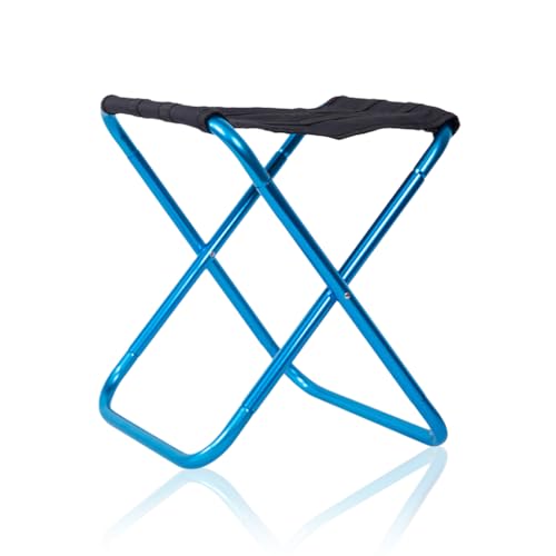 LIXSAZSE Klapphocker Outdoor Angeln Tragbare Aluminiumlegierung 80kg Tragbare Stühle Picknick Reisen Grill Rasensitz, Blau von LIXSAZSE