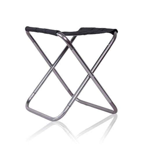 LIXSAZSE Klapphocker Outdoor Angeln Tragbare Aluminiumlegierung 80kg Tragbare Stühle Picknick Reisen Grill Rasensitz, Grau von LIXSAZSE
