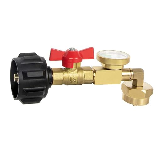 LIXSAZSE Propan Adapter verwendet Messing Anschluss von 20 Pfund 1 Pfund Flasche, Riemen Kugelhahn zum Betreiben des Propan Anschlusses von LIXSAZSE