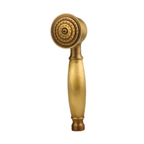 LIXSAZSE Robuste Handbrause im Retro Stil und schlagfeste Kupfer Handbrause, Dusche für Kopf Wasserhahn, aus Messing, Messing von LIXSAZSE