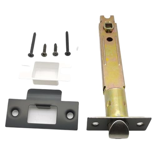 LIXSAZSE Schlossriegel Dreipolige Kugel Aluminiumlegierung Türteile Verlängerte Schlosszunge um 5 Zoll Badezimmerzylinder aus Zinklegierung, Schwarz LIXSAZSE Schlossriegel Dreipolige Kugel Aluminiumlegierung Türteile Verlängerte Schlosszunge um 5 Zoll Badezimmerzylinder aus Zinklegierung, Schwarz von LIXSAZSE