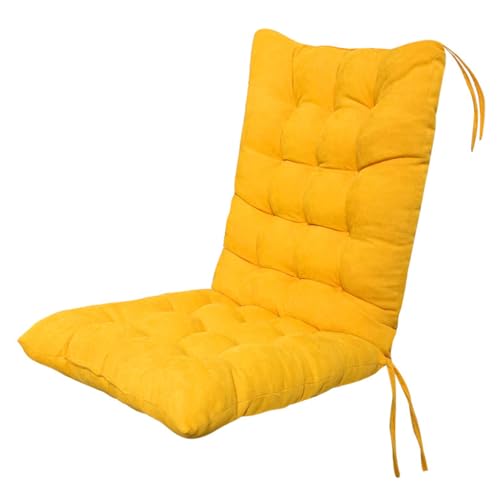 LIXSAZSE Stuhlkissen Cord Matratze Rückenlehne Liege Dickes Sitzkissen Home Bank Pad Anti Rutsch Matte Schreibtisch Büro, Gelb von LIXSAZSE