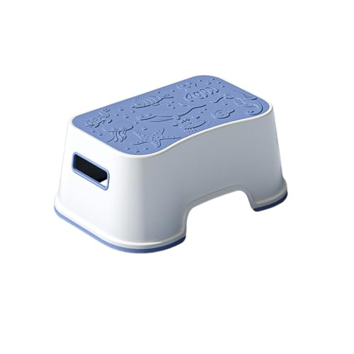 LIXSAZSE Tritthocker Wartezimmer Fußstütze Camping Eingang Flur Möbel Stabile Sicherheit Töpfchen Trainingshocker Haushalt Erwachsene , Sea Serie/Blau von LIXSAZSE