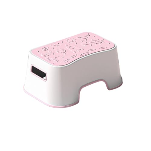 LIXSAZSE Tritthocker Wartezimmer Fußstütze Camping Eingang Flur Möbel Stabile Sicherheit Töpfchen Trainingshocker Haushalt Erwachsene , Space Serie/Pink von LIXSAZSE