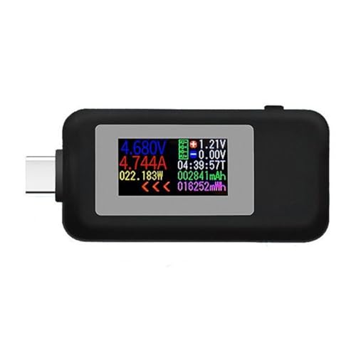 LIXSAZSE Typ C USB Tester Farbbildschirm Professionelles genaues Leistungsspannungsmessgerät 4 30 V Amperemeteranzeige Testgerät von LIXSAZSE